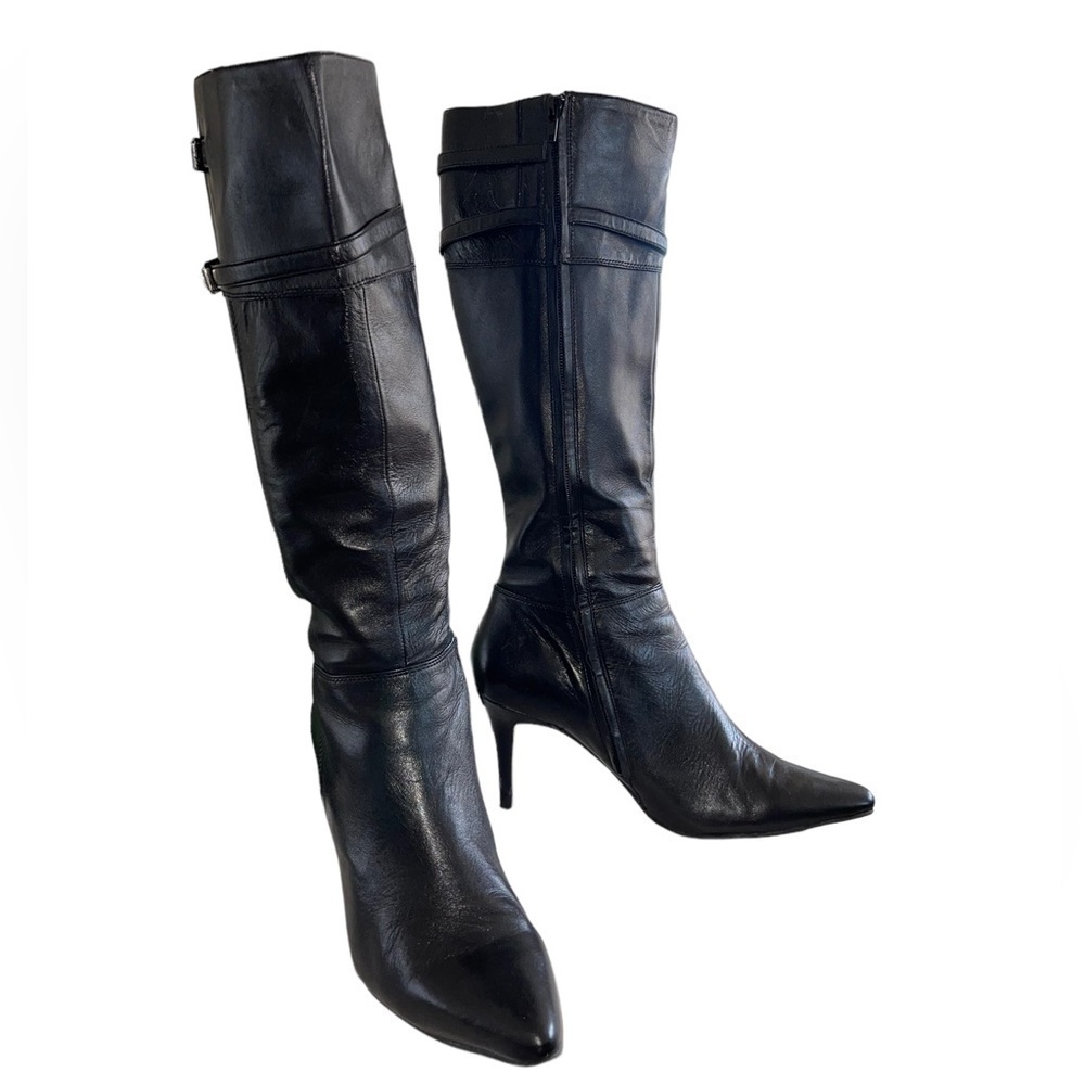 Lauren Ralph Lauren Jayde kidskin leather tall heeled boots. Size 9B GUC - Picture 4 of 16
